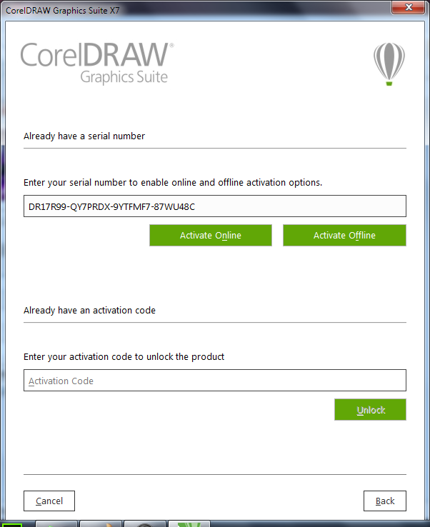 installation code for corel draw x7 x-force